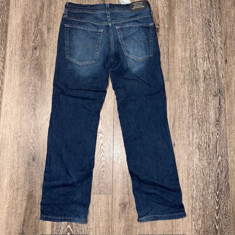 Adjustable Waist Levis Signature Relaxed Straight Leg Blue Jeans Size 14 Reg - Picture 6 of 7